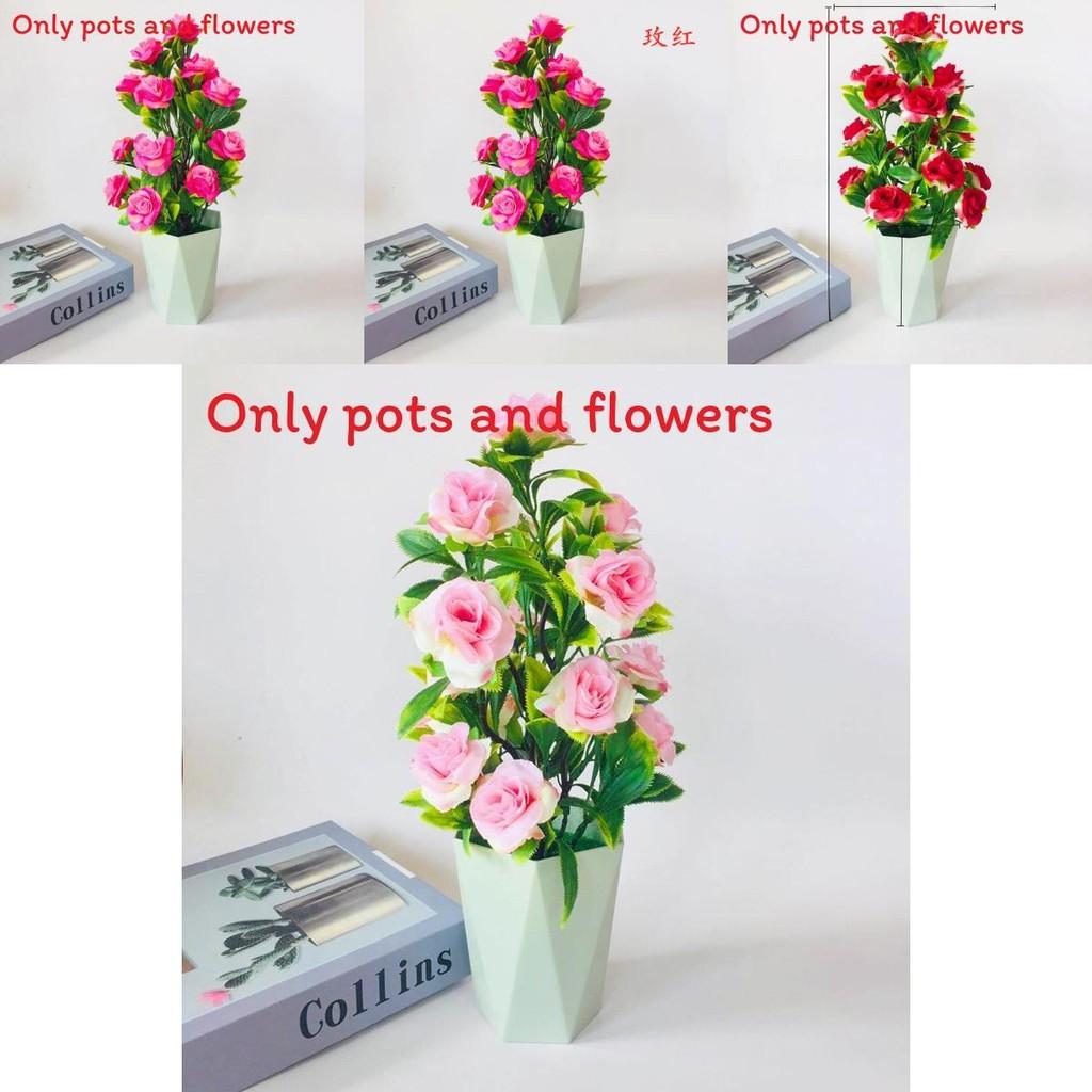 Artificial Rosa Rugosa Thunb Plant With Silk Flowers For Home Decor And Gift Giving