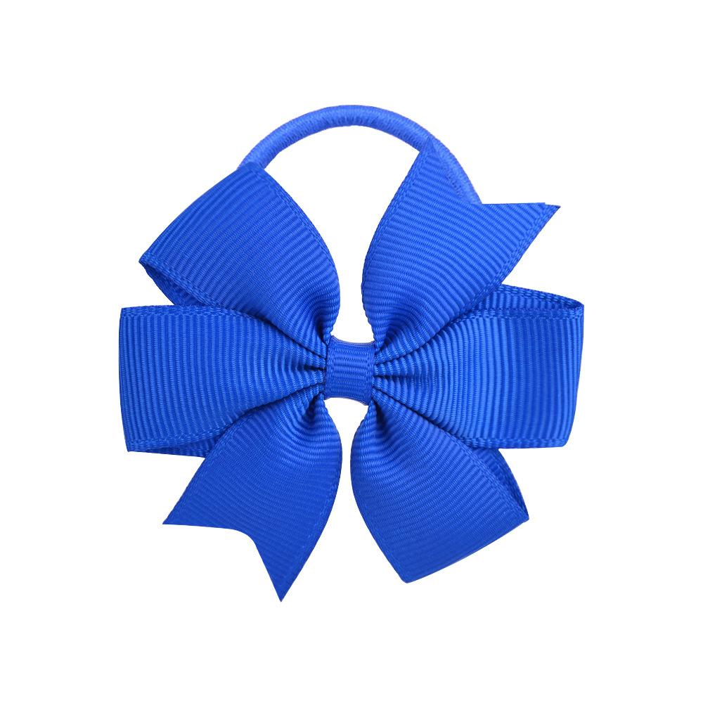 Cute Grosgrain Ribbon Bows Elastic Hair Bands For Girls Baby Lovely Ponytail Holder Hair Ties Children Kids Hair Accessories