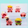 Große Größe Niedlicher Food Kirby Cosplay Hamburger Pommes DIY Figur Anime Charakter PVC Modell 6cm