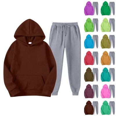 Herren-Sport-Trainingsanzug mit Kapuze, Unisex, zweiteilige Lauf-Outfits, Langarm-Pullover, Hoodies, Sweatshirt + Jogginghose
