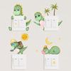 Glow-in-the-dark Dinosaur, Sun, And Moon Light Switch Stickers For Bedroom And Living Room Decorative Walls.