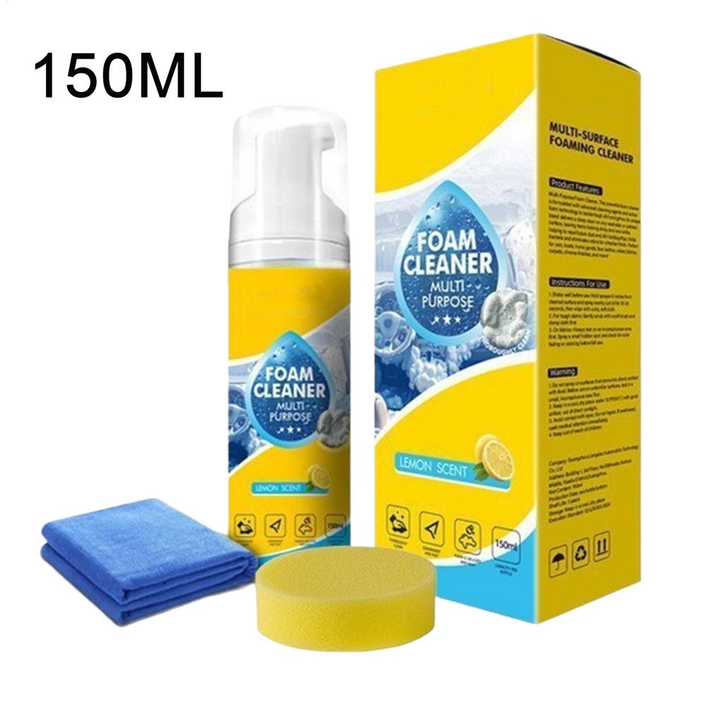 Foam Cleaner 150ml 4-in-1 Multipurpose Cleaning Degreaser Car Interior Shower Foam Cleaner for Home Kitchen Bathroom Leather 150ml
