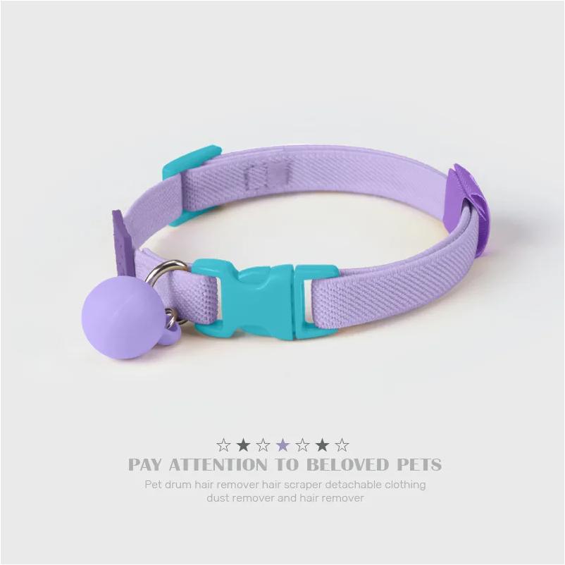 Reflective Cat Collar Adjustable Soft Pet Necklace Summer Fashion Accessory with Breakaway Clasp for Indoor Outdoor Cats