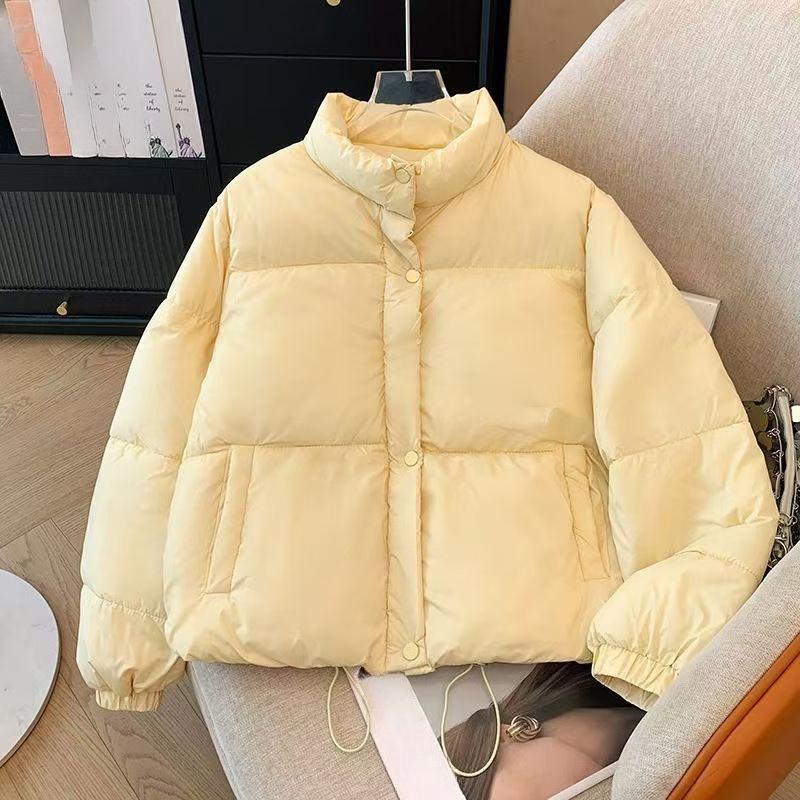 Winter Latest Korean Style Down Jacket for Women Short Comfortable Fit Stand-up Collar Thickened Bread Jacket for Small People
