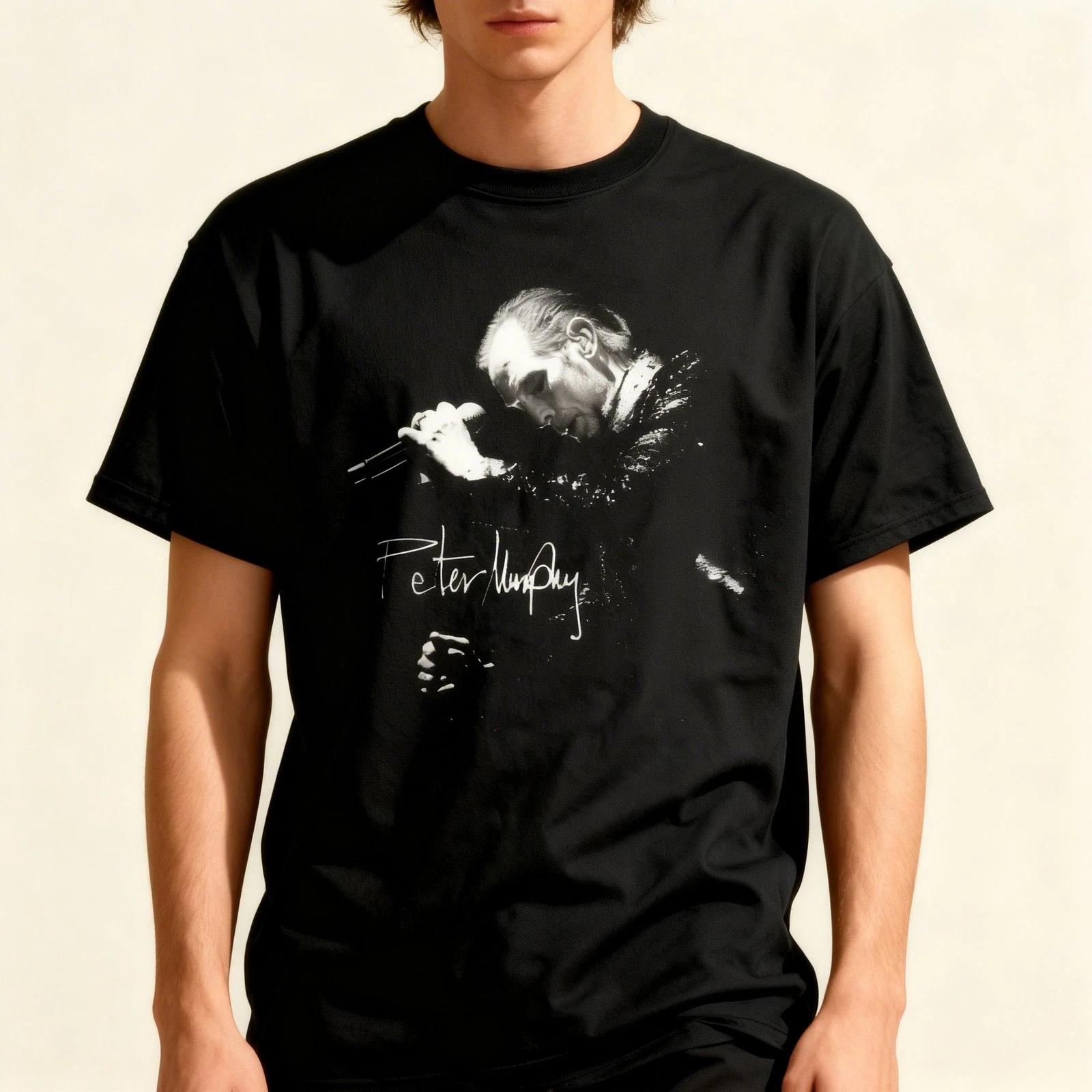 New Bauhaus Band Peter Murphy Signed Cotton All Size Unisex Black Shirt XL