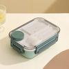 New 1300ml Plastic Lunch Box with Tableware for Adults Students Divided Microwave Oven Bento Box Sealed Leakproof Food Container