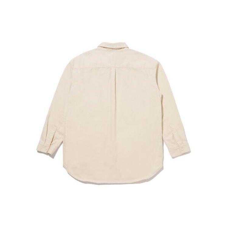 Levis Solid Color Single-Breasted Collar Long Sleeve Shirt Men Shirts White A7556-0000