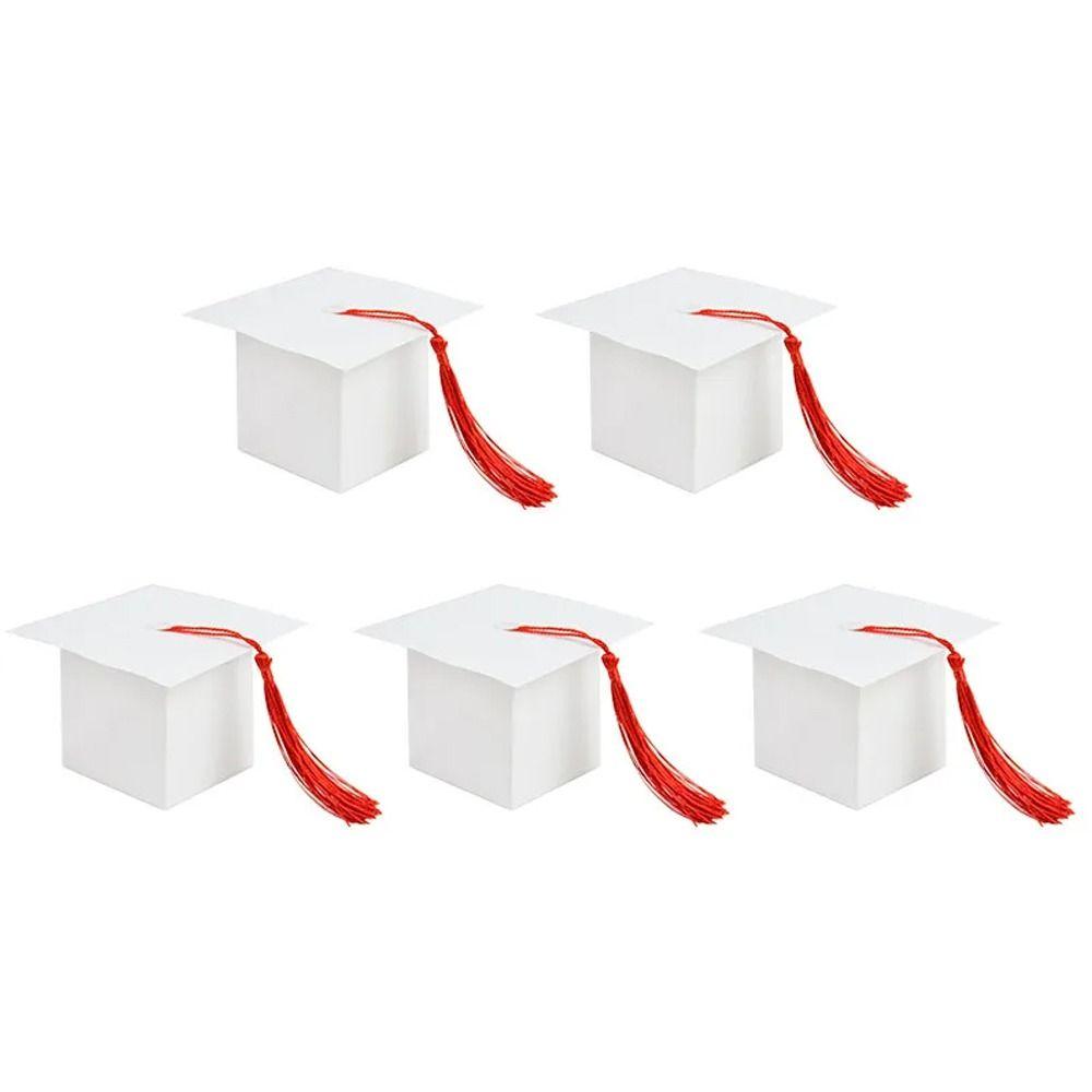 10pcs Black White Graduation Hat Candy Box Cartoon Bachelor Cap  Graduation Season