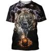Outdoor Hunting 3D Printed T Shirt For Men Animal  Bear Graphic T-Shirt Casual Streetwear Ropa Hombre Oversized O-Neck Tee Tops
