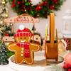 Festival Double Sided Gingerbreads Handheld Bag Durable Cloth Materials Spacious Holiday Gift Storage For Home Office Christmas Decoration