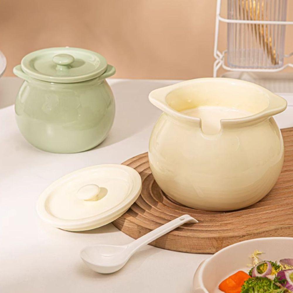 Dustproof Ceramic Lard Jar Large Capacity Condiment Container 3Size Spice Jars Salt/Sugar