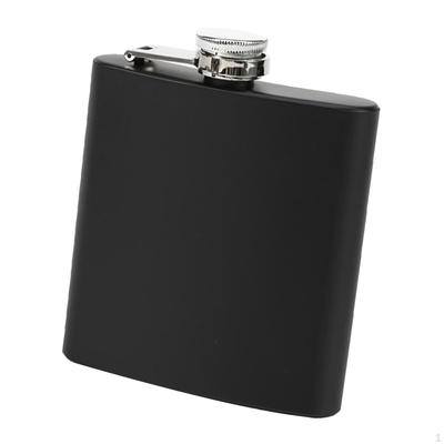 7 8 Oz Painted Stainless Steel Black Vintage Matte Portable Bottle for Hiking Fishing Hunting