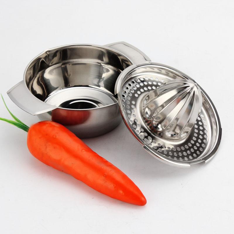 Manual Fruit Juicer Stainless Steel Hand Juicer With Bowl Strainer Rotation Press Citrus Juicer For Orange Lemon Lemon Squeezer