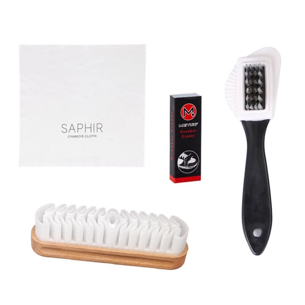 4Pcs/Set New Stain Removal Suede Brush Kit With Eraser Cleaning Tool Home Use Nubuck Brushes Kit Boots Cleaning Cloth for Shoes