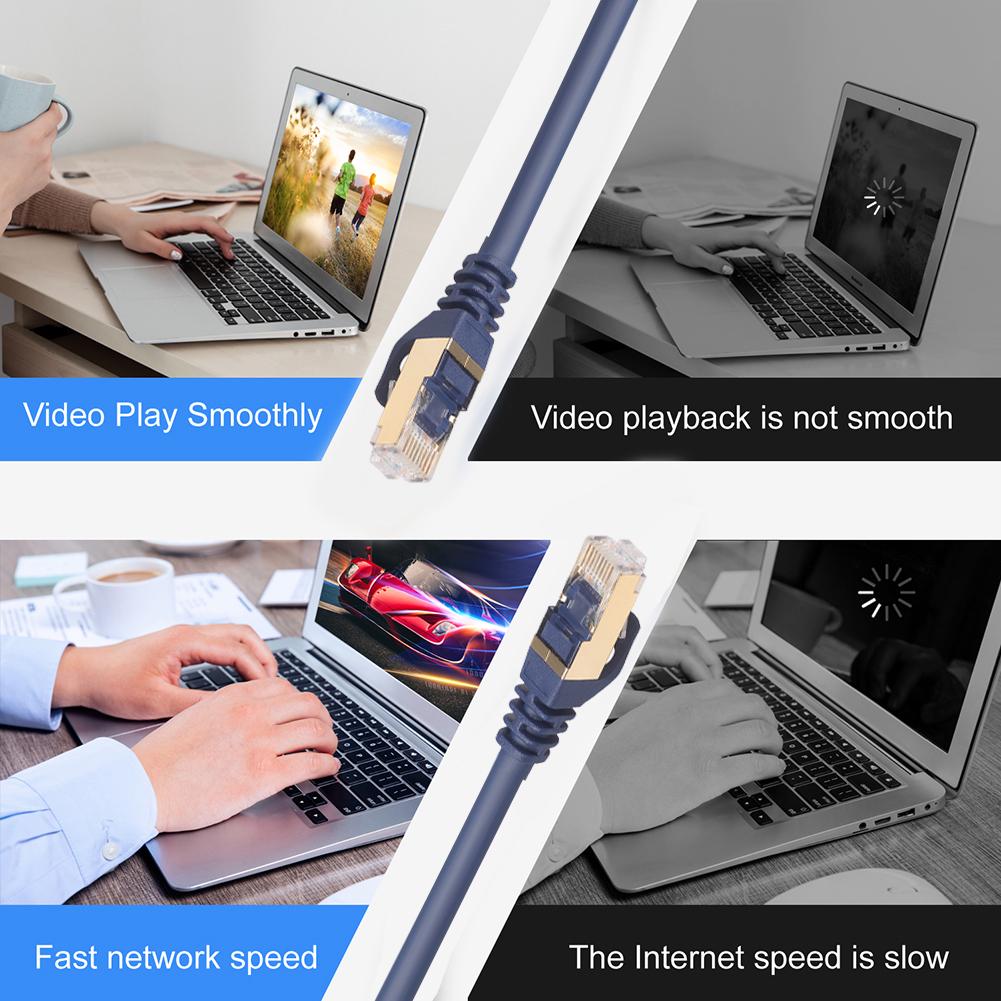 30-1M Ethernet Cable 40Gbps 2000MHz CAT8/5E Networking Elastic PVC Internet Lan Cord for Laptops PS4 Router RJ45 NetworkCable