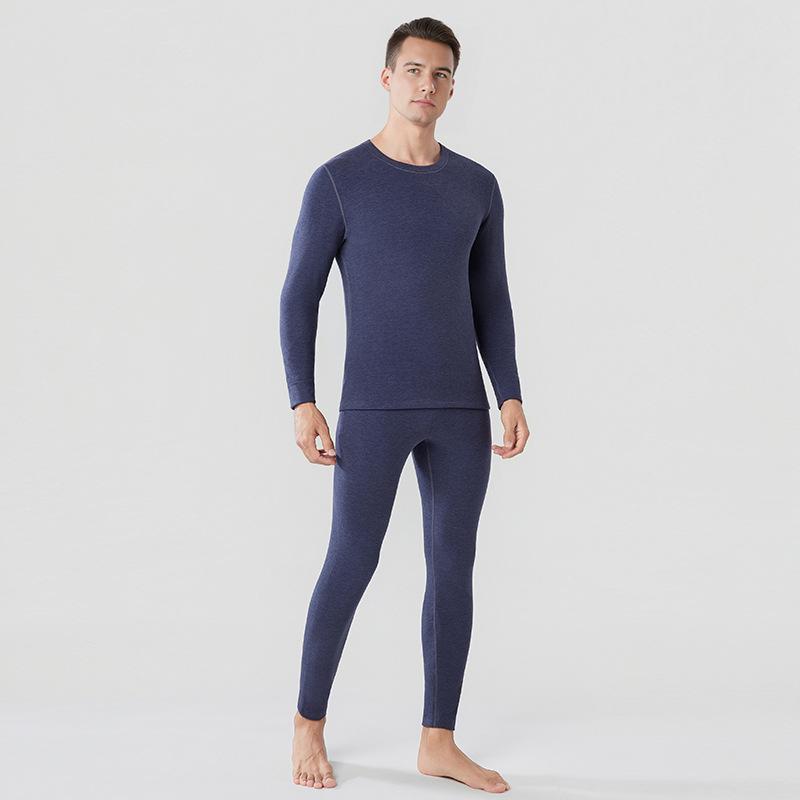 Men's Seamless Thermal Underwear Set - German Cashmere, Antibacterial, Warm for Autumn and Winter