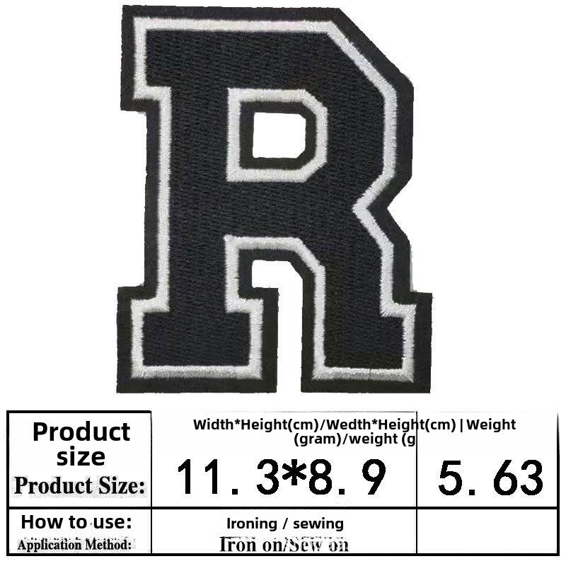 Embroidered Alphabet & Number Jersey Patch Armband Badge