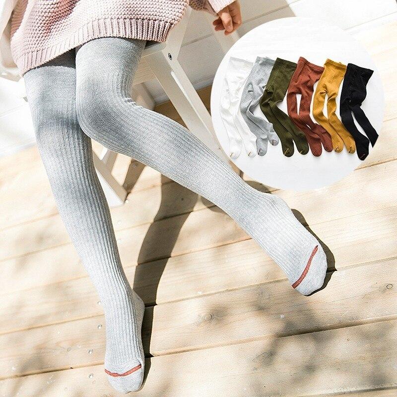 Dziecko Jesień Zima Rajstopy Gorące Dziecko Maluch Kid Dziewczyna Pończochy Bawełniane Ciepłe Rajstopy Jednolity Cukierkowy Kolor Mocno 1-8 Lat