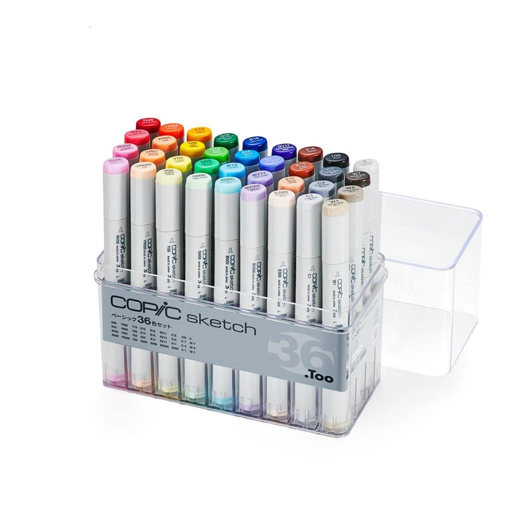 Copic Sketch Marker Set: Basic 36 Colors for Artists & Designers