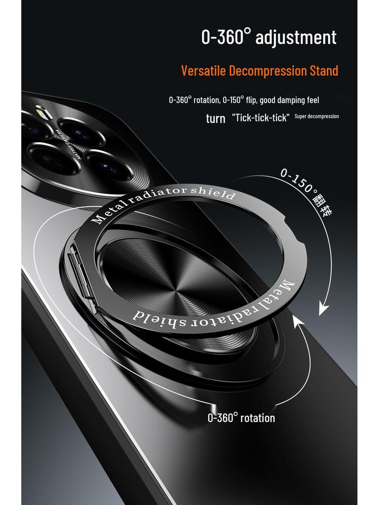 Honor Magic7 Pro Telefoonhoesje: Grensoverschrijdend compatibel, Roterende magnetische standaard, 360° Bescherming