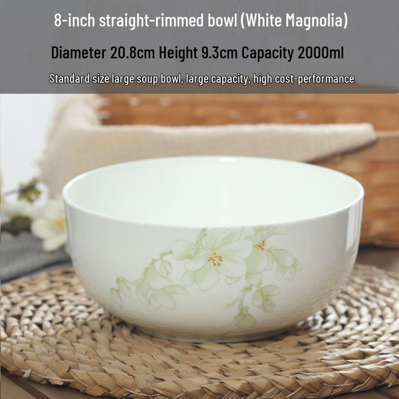 7-Inch Japanese Bone China Ramen Bowl with Lid