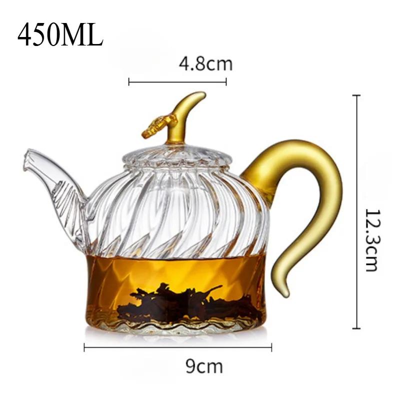 

Персонализированный прозрачный стеклянный чайник для домашнего использования, домашняя наклонная полосатая электрическая керамическая плита для заваривания чайника