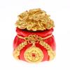 Fortunate Resin Chinese Money Bag Prosperity Figurine for Desk Home Wealth and Fortune Decor
