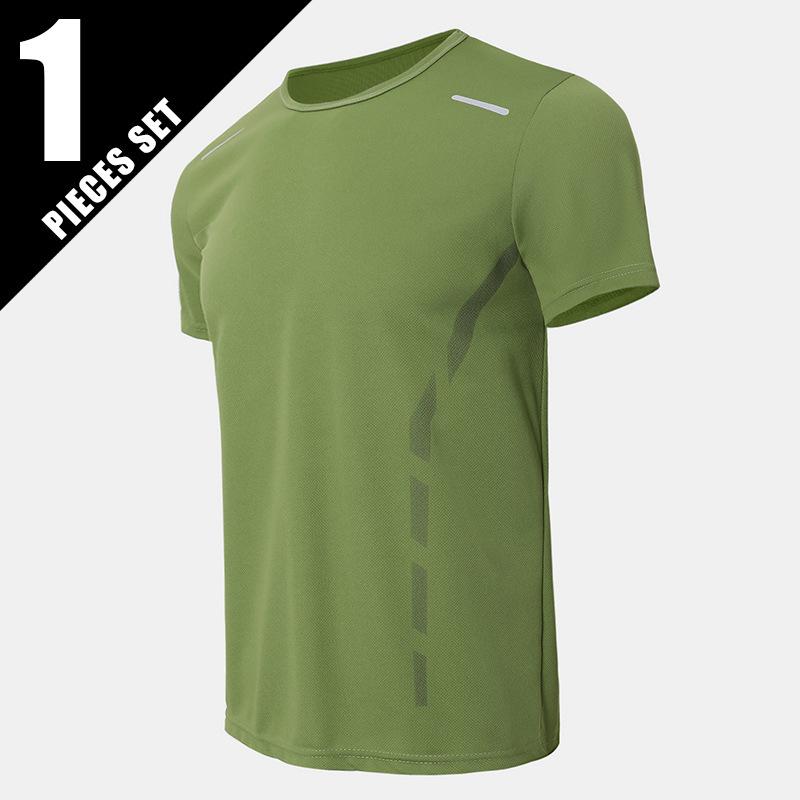 Men's Summer Solid-Colour Quick-Dry Loose-Fit Short-Sleeved T-Shirt for Running, Hiking and Leisure – Fashionable