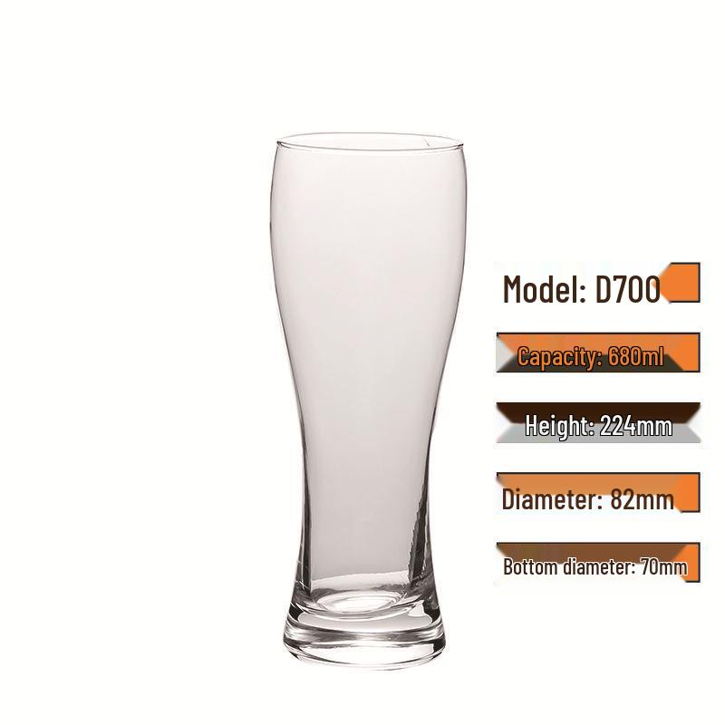 Custom Short Round Trophy Glass - White Homebrew Beer and Juice Glass, Large Capacity with Thick Bottom
