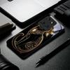 Mystic Golden Pearl Cat Black Glass Phone Case For Motorola Moto Edge 60 70 20 Lite 30 Pro 40 50 Ultra X30 Pro G14 G75 G84 Cover