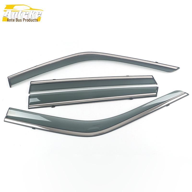 3D Stainless Steel Rain Guard Trim for Santana - Decorative Car Accessory Sticker.