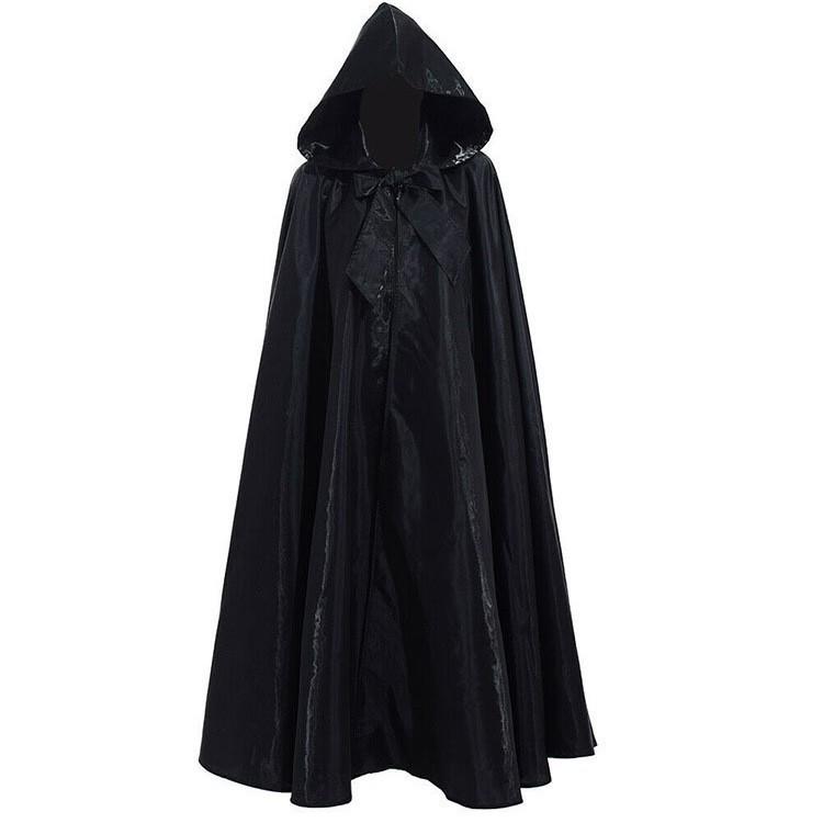 Medieval Wizard Cloak: Hooded, 5-Color Long-Sleeve Robe for Cosplay XXL