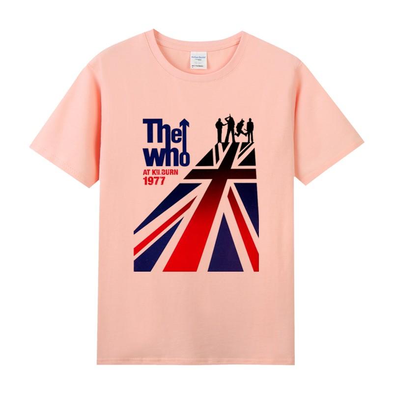 

Футболка с коротким рукавом из хлопка рок-музыки 2025 года, мужская летняя база, британская группа Union Jack Band Who Thewho, высококачественный люксовый бренд Ins XXXL