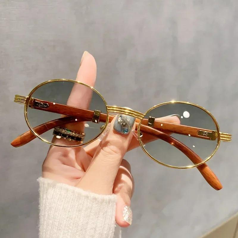 

New Round Sunglasses Women Men Luxurious Brand Designer Casual Sun Glasses Female Male Metal Frame Oval Outdoor Eyewear Other