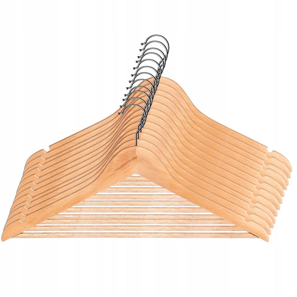 KADAX Wieszaki Na Ubrania Drewniane Wieszak Zestaw