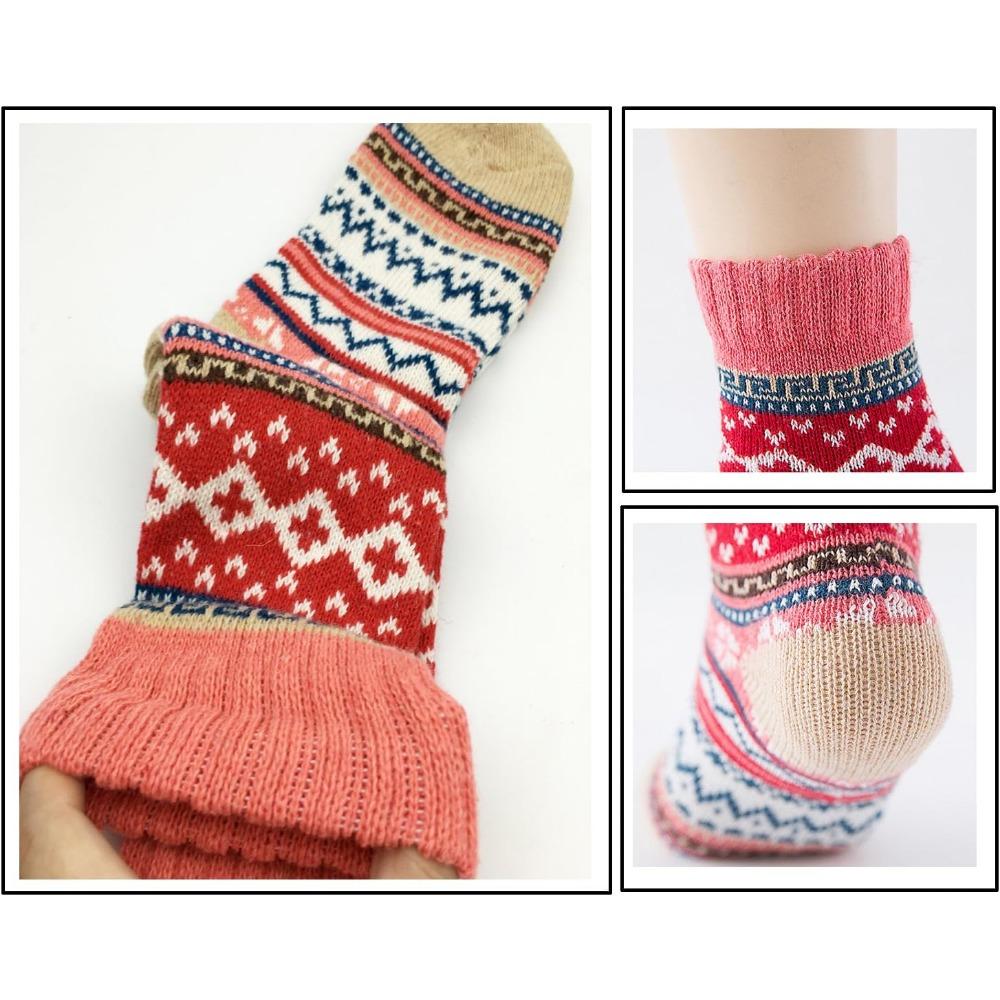 5 Pairs of Luxuriously Soft Thermal Socks Insulated for All-Weather Warmth Durable Stylish for Casual Outdoor and Sports Fall Winter Socks