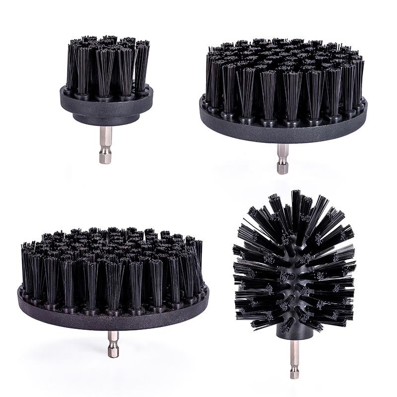 4-Piece Electric Drill Car Wash & Floor Cleaning Brush Kit