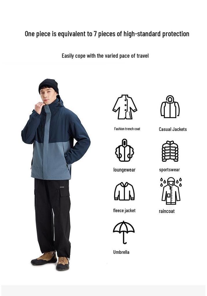 Custom Three-in-One Expedition Suit: New Autumn/Winter Style, Fully Sealed Two-Piece Set with Embroidered Logo