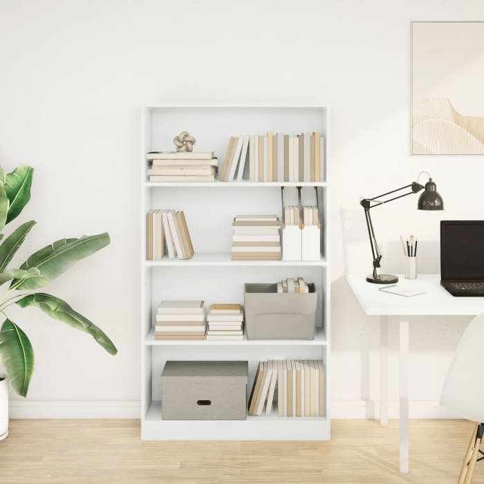 VidaXL Bookcase White 80x24x143 Cm Engineered Wood, Bookshelf, Book Holder, Book Support, Cabinet of 857844