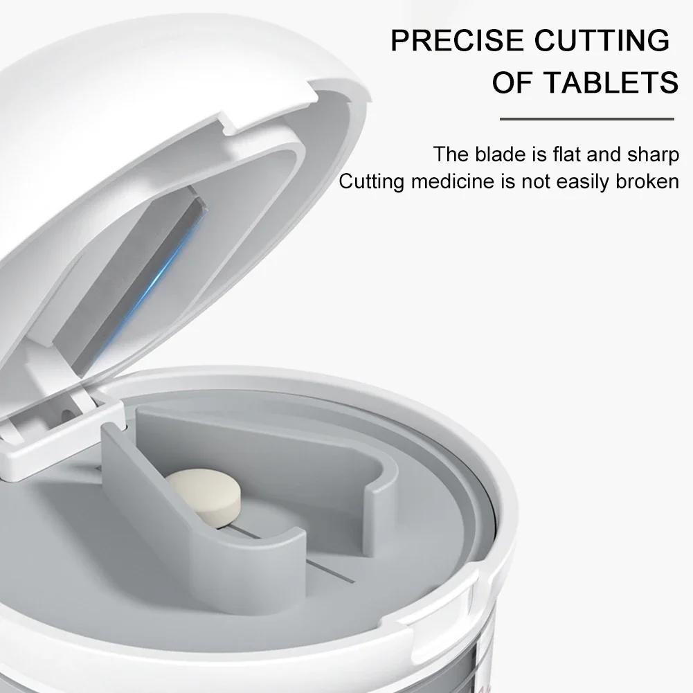 Neuer Multifunktions-Tragbarer Pulver-Tablettenmühle Pulver-Pillenschneider Medikamententeiler-Box Aufbewahrung Pillenmörser Teiler