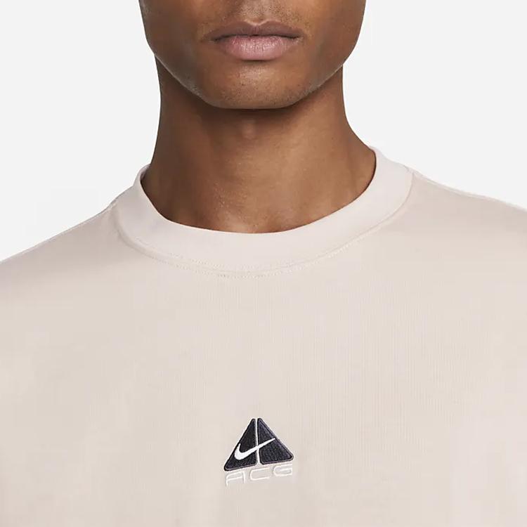 Nike ACG Logo Print Crew Neck T-Shirt Men Tops Flesh DQ1815-601