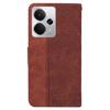 For Realme 14 5G Case Geometry Pattern Leather Wallet Phone Cover with Wrist Strap