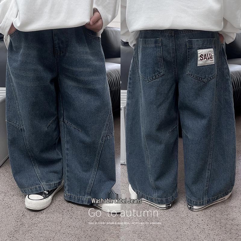 

Autumn Clearance: Korean Style Kids Casual Patchwork Jeans 120 cm синий