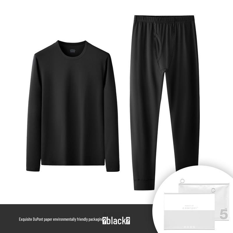 2025 Autumn Winter Cotton-Modal Couple's Warm Underwear Set