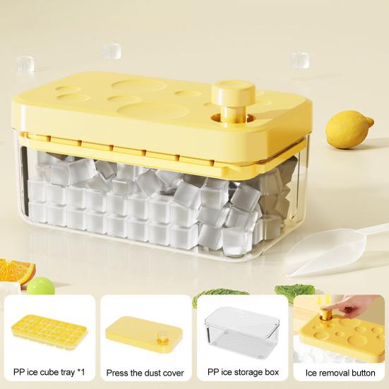 Yousheng Ice Cube Tray with Lid And Bin Large Capacity Ice Cube Mold for Freezer Stackable BPA Free Easy Release Ice Maker for Chilling Drinks Coffee