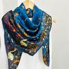 `Foulard Carré en Soie de Mûrier 100% 12 Mommes 110×110cm Imprimé Animalier Floral Foulard de Tête en Satin pour Femme Foulard de Cou`