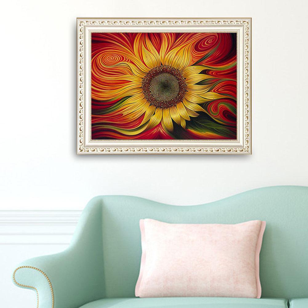 DIY 5D Rhinestone Painting Drill Embroidery Floral Cross Stitch Home Decoration Sunflower
