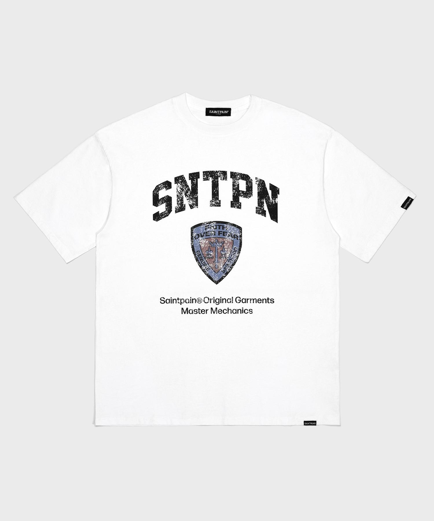 Белая футболка с коротким рукавом Saint Pain Sp Cap White/L