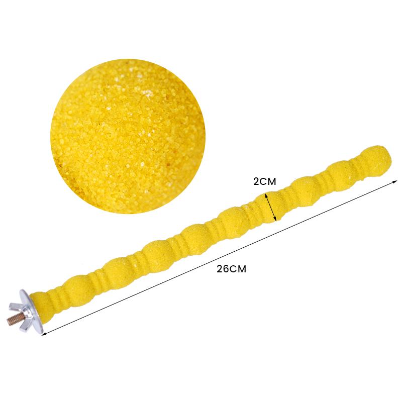 Haustier Papagei Krallen Schleifstock Holzstab Vogel Sitzstange Sand Sittich Schleifstange Zähne Beißspielzeug Für Papageienkäfig Zubehör