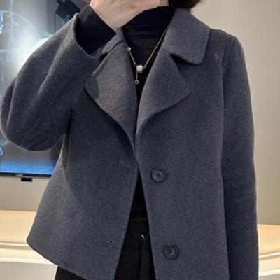 Double-sided Wool Suit Jacket for Women In Spring, Autumn and Winter New Style Small Temperament Wool Coat